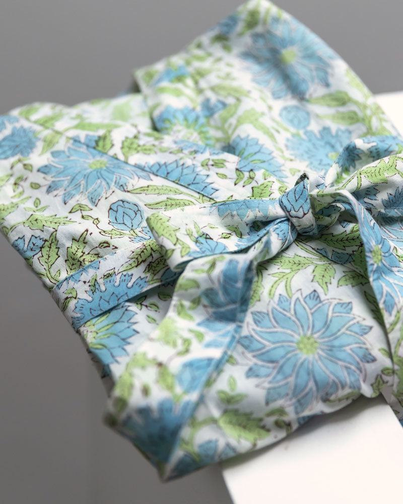 Damen Morgenmantel Kimono grün blau