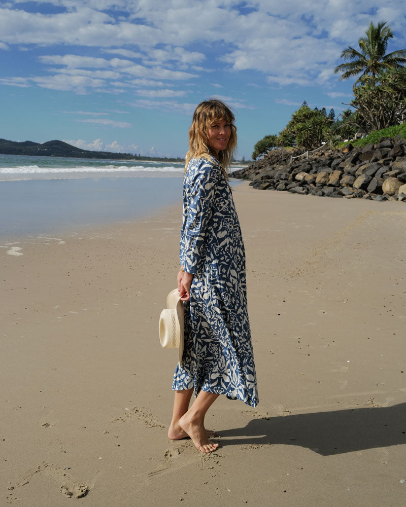 All-day-dress Maxikleid blau