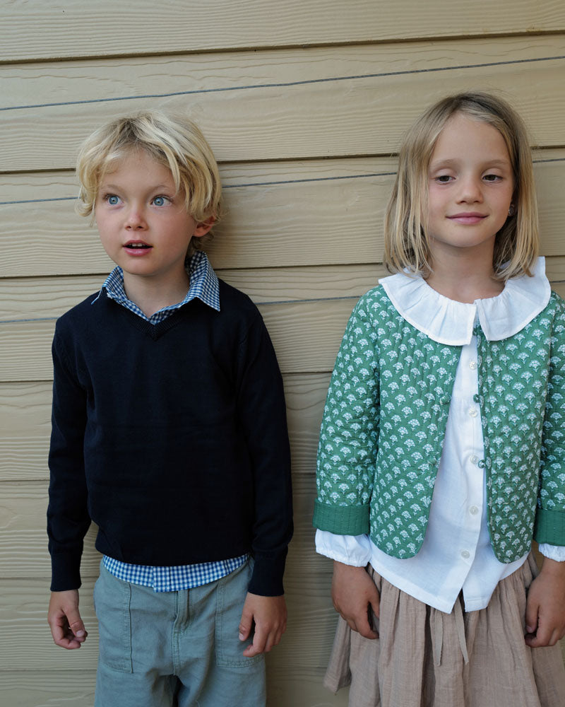 Unisex Baumwoll Pullover dunkelblau