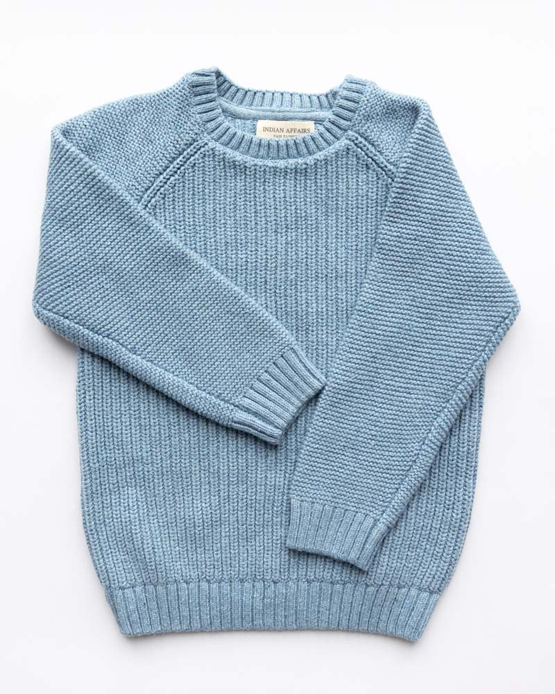 Unisex Raglan Pullover blau