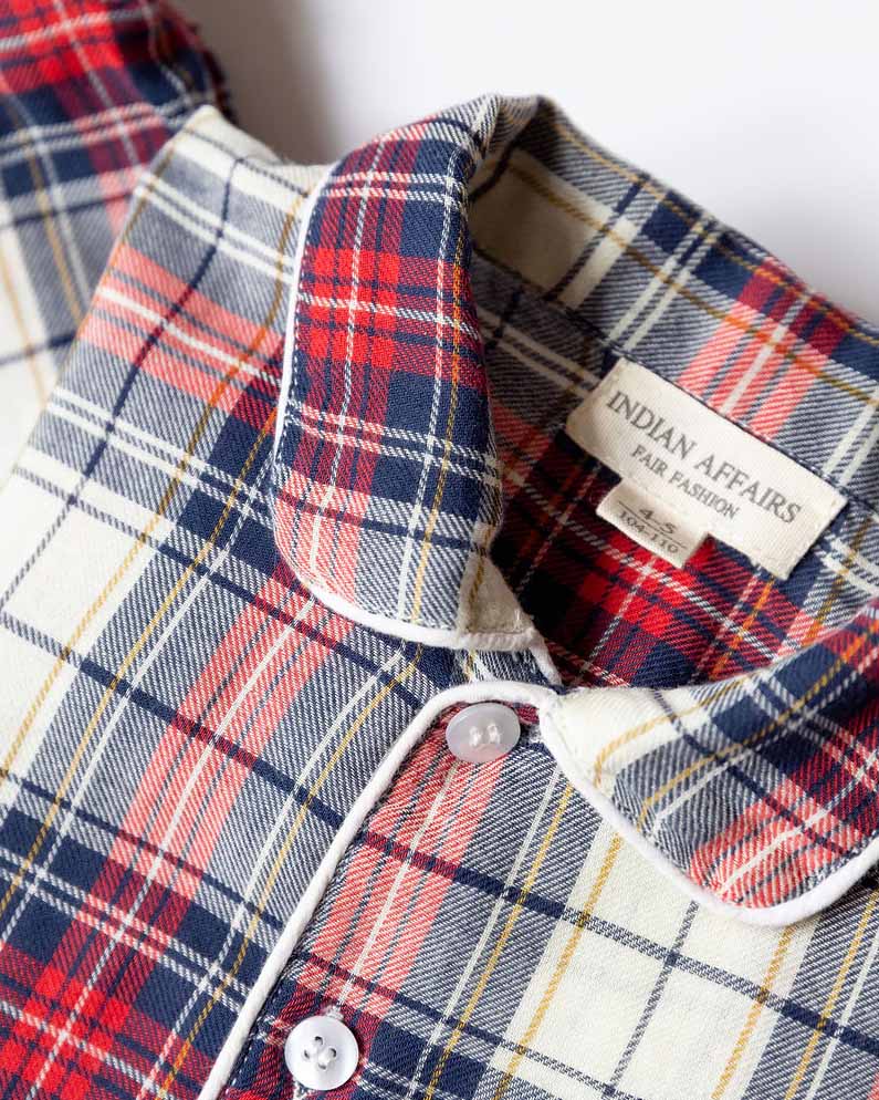 Unisex Pyjama rot kariert