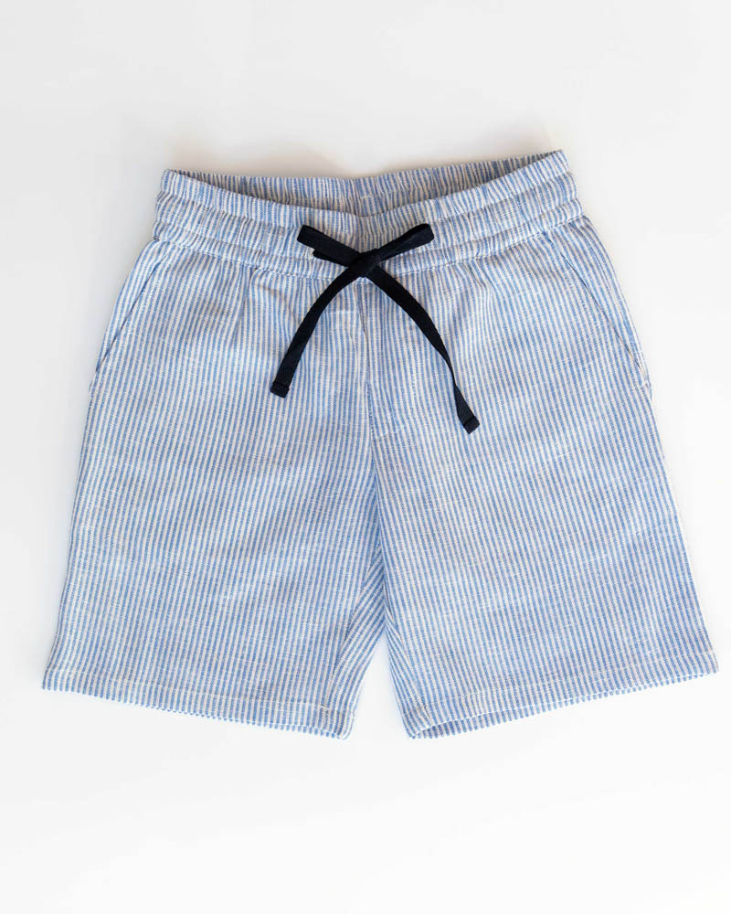 Unisex Bermudas Leinen gestreift