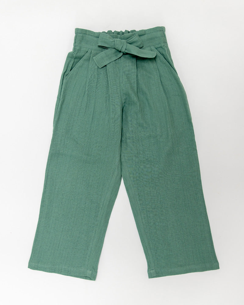 Unisex-Hose aus mintfarbigem Baumwoll-Musselin