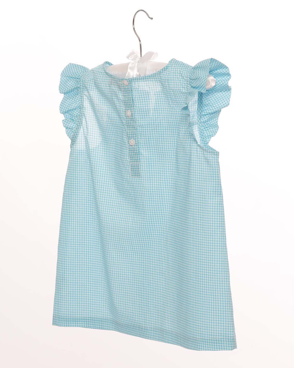 Mädchenbluse Türkis Kurzärmelig