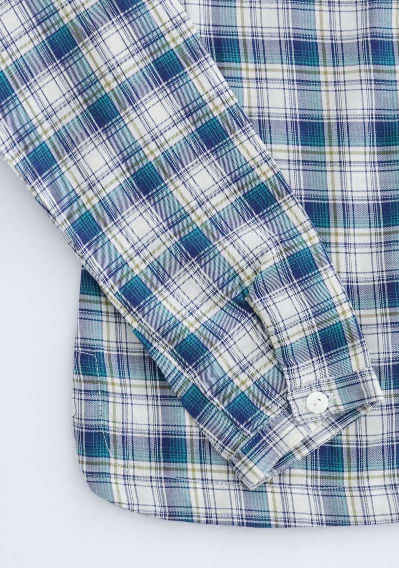 Mädchenbluse kariert Rundkragen