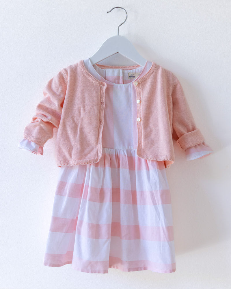 Mädchenkleid rosa gestreift festlich