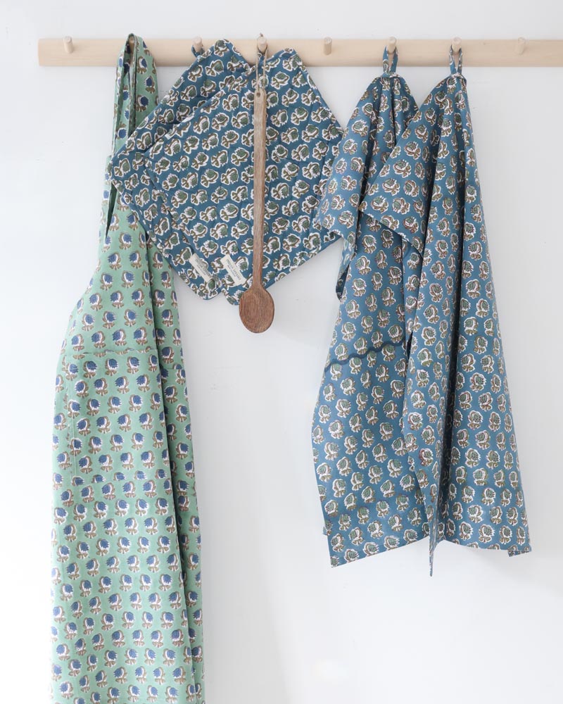 Geschirrtücher im 2er Set grün gemustert