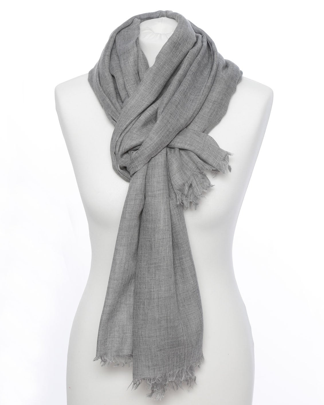 Herrenschal Grau Modal Kaschmir