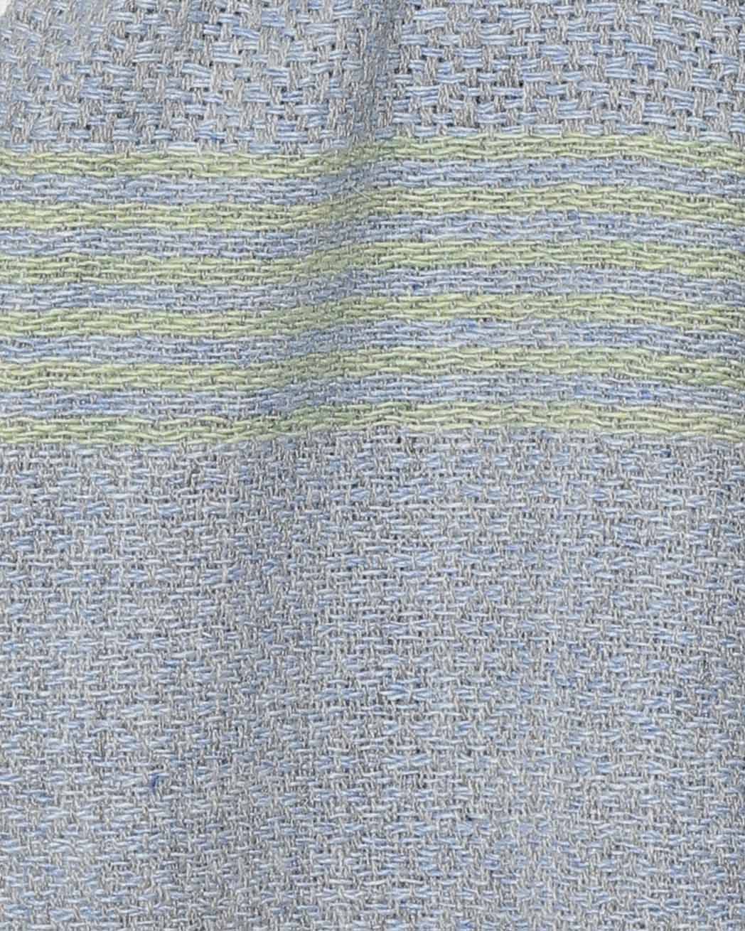 Herrenschal blau Wolle Baumwolle