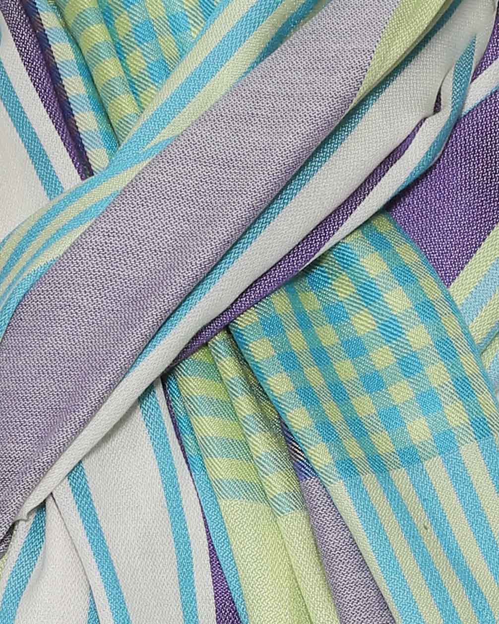 Damenschal blau grün Seide