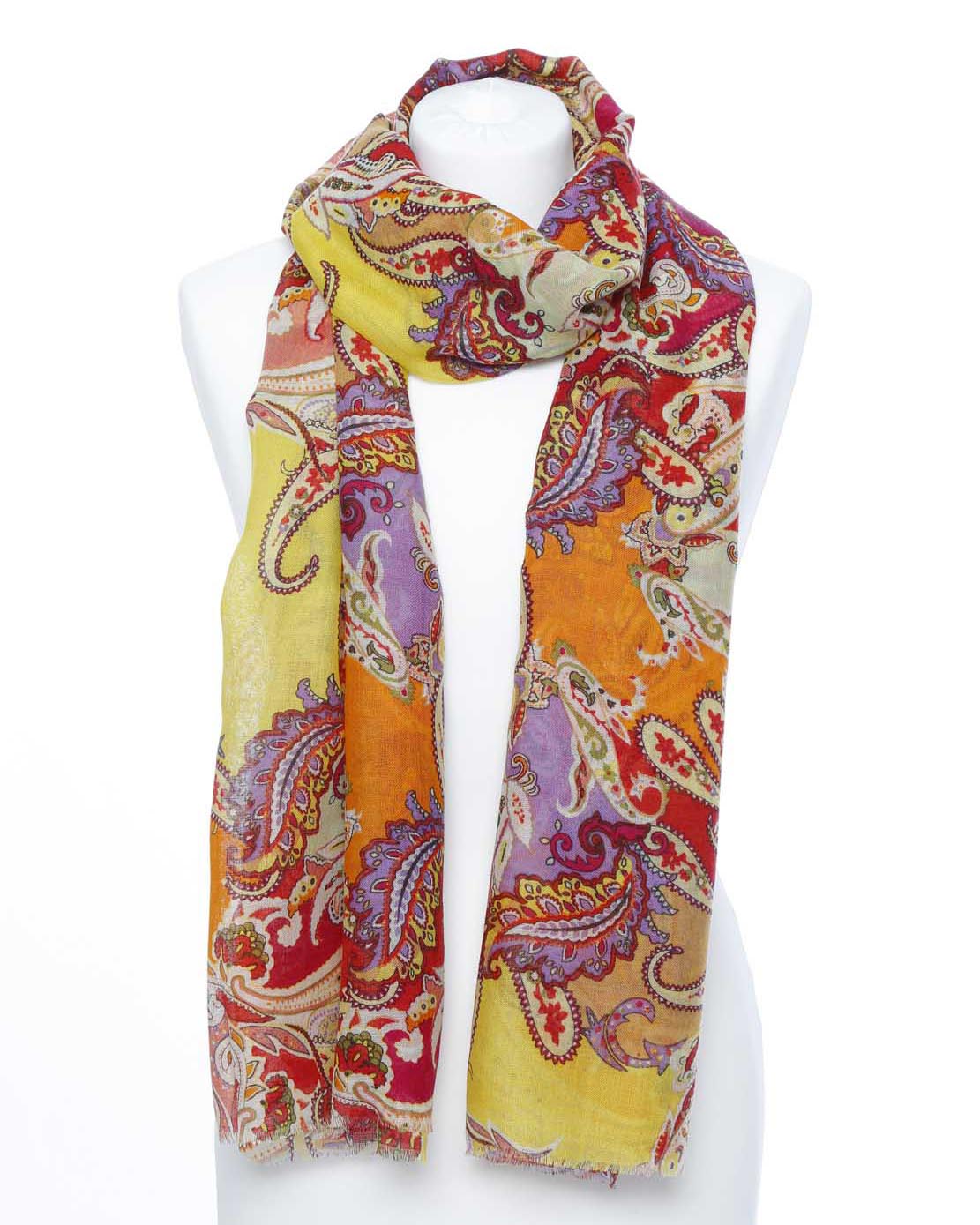 Damenschal Paisleymuster bunt