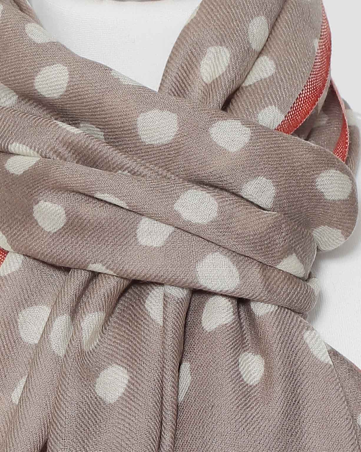 Damenschal camel orange Polkadots