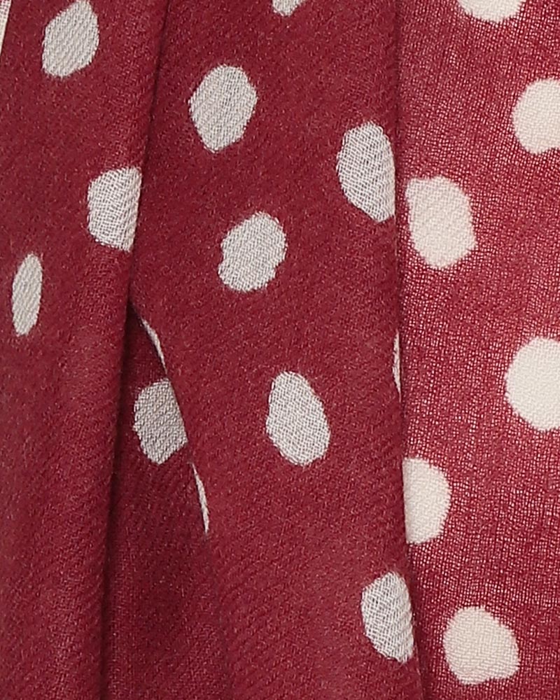 Damenschal rot pink Polkadots