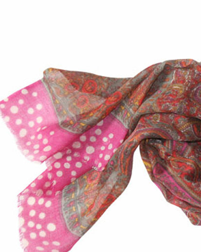 Damenschal pink Polkadots