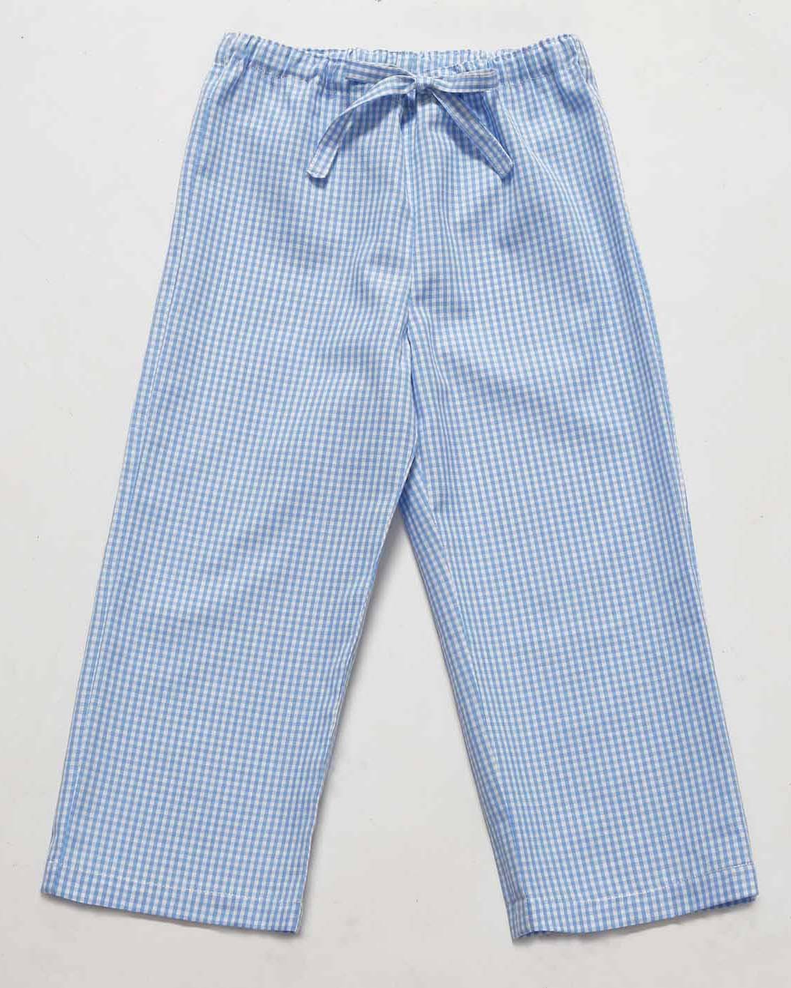 Jungen-Pyjama Blau Vichy