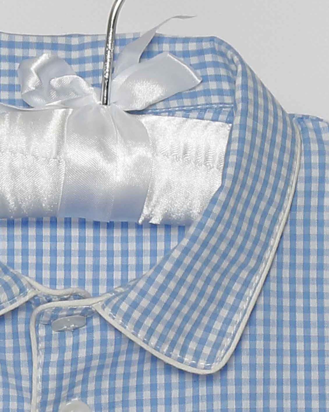 Jungen-Pyjama Blau Vichy