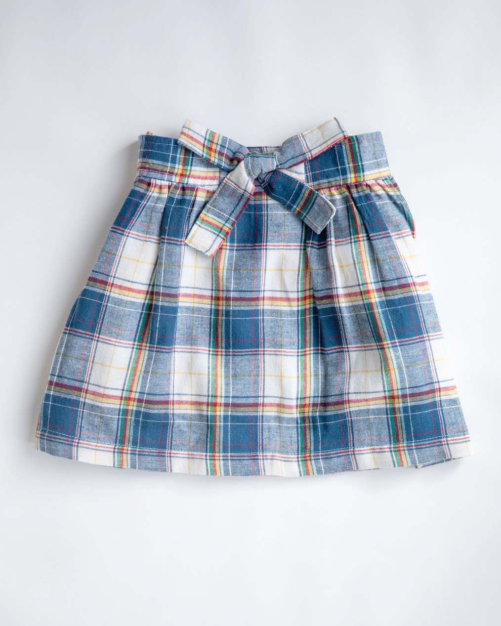 Mädchenrock blau kariert Flanell
