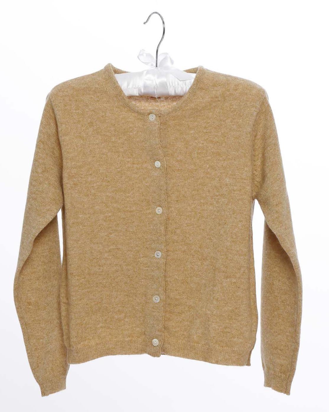 Mädchen-Strickjacke Camel Wolle