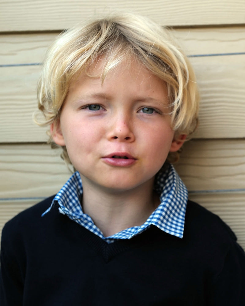 Unisex Baumwoll Pullover dunkelblau