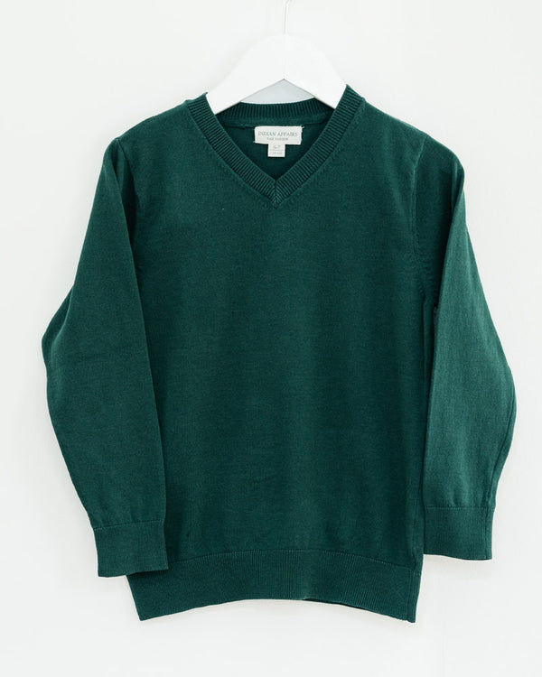 Unisex Pullover dunkelgrün  Baumwolle