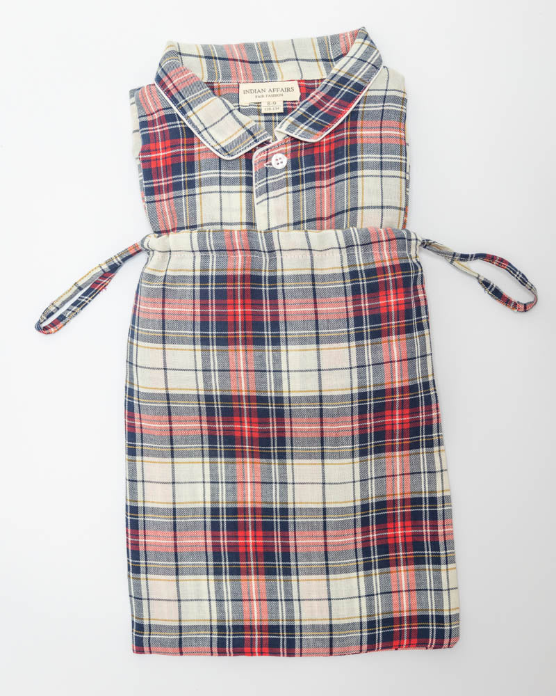 Unisex Pyjama rot kariert