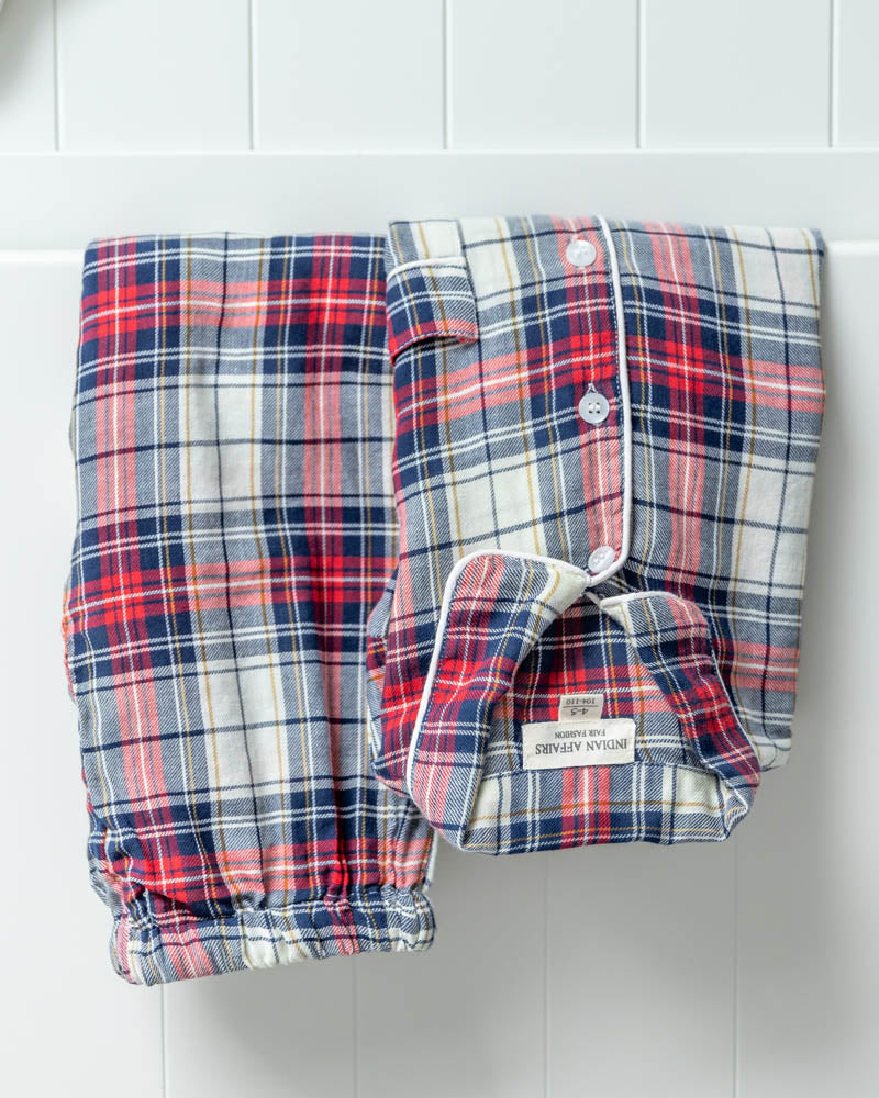 Unisex Pyjama rot kariert