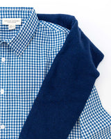 Jungen-Hemd blau Vichy Karo