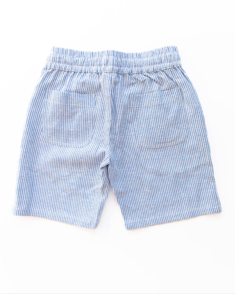 Unisex Bermudas Leinen gestreift
