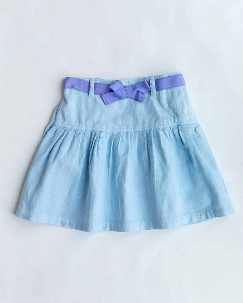 Mädchenrock blau Cord