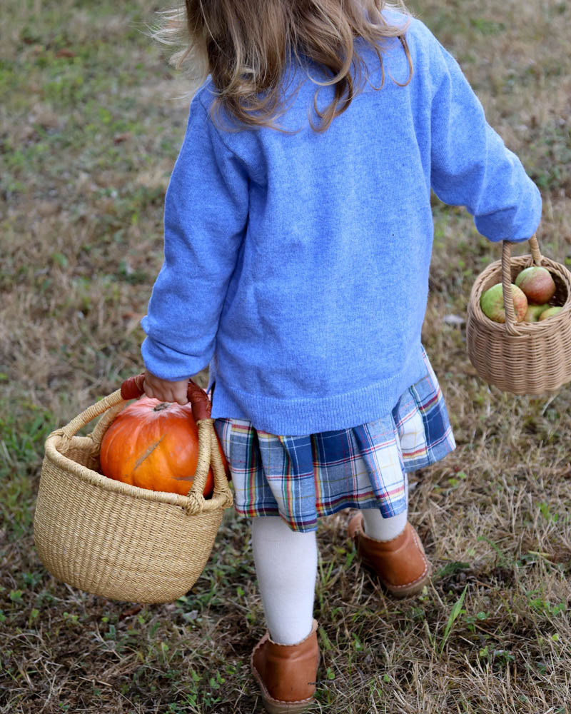 Mädchenrock blau kariert Flanell