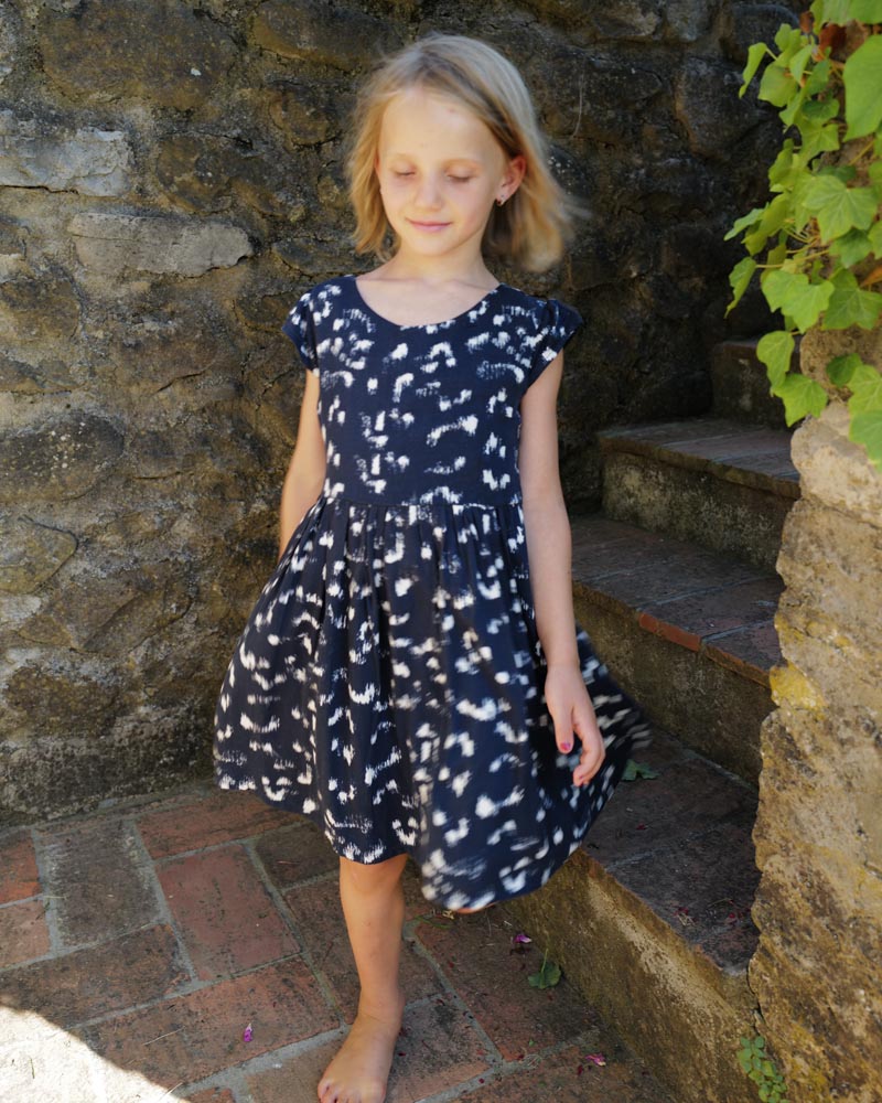 Mädchenkleid Blau Kurzärmelig