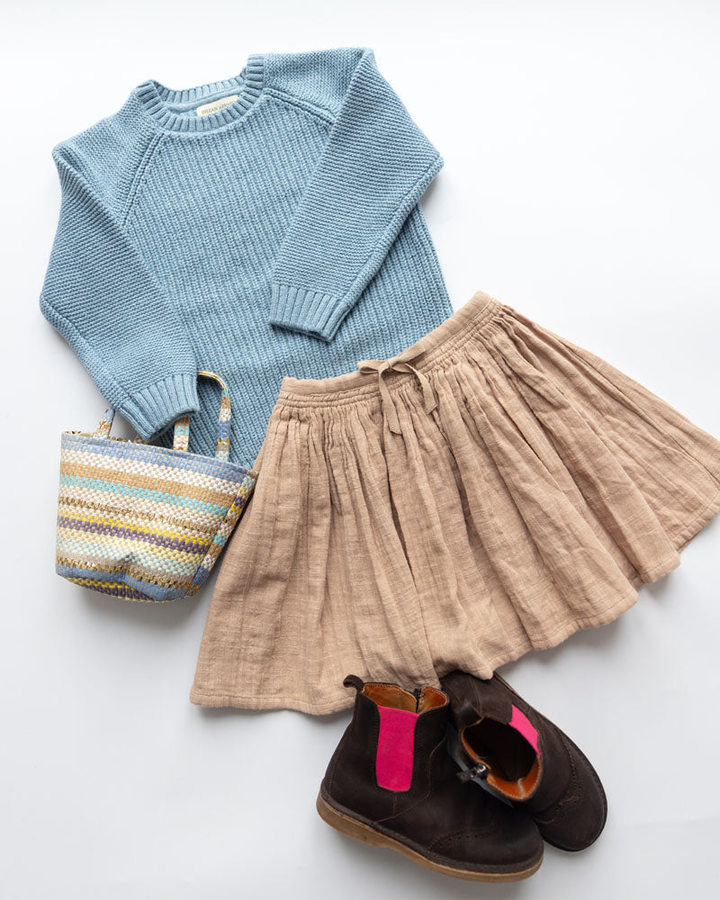 Mädchenrock Musselin camel