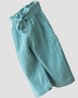 Unisex-Hose aus mintfarbigem Baumwoll-Musselin