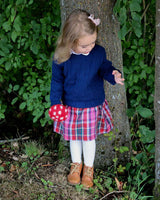 Mädchen Pullover dunkelblau Wolle