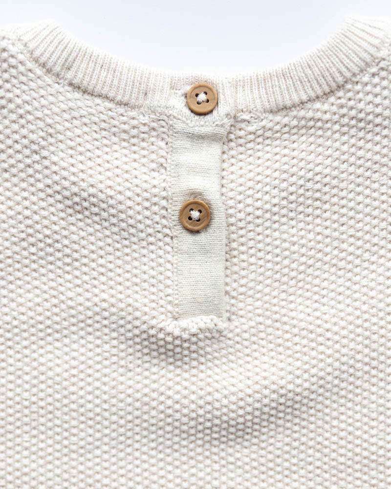 Mädchen Pullover beige aufgesetzte Taschen