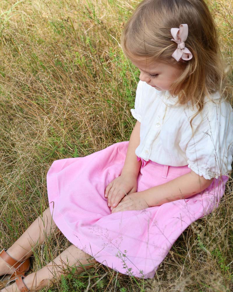 Musselin Bluse weiss mit kleinen Ballonärmeln