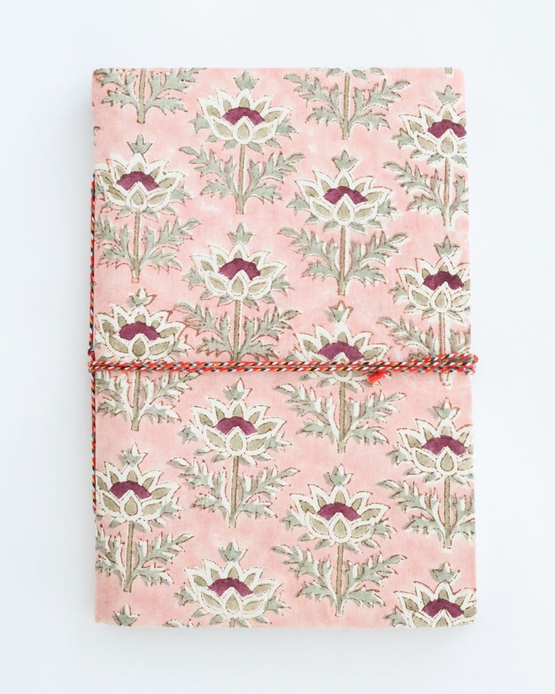 Notizbuch rosa Blumenmotiv