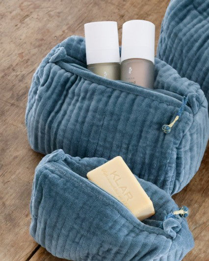 Kulturbeutel 3er Set Samt