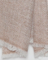 Herrenschal Kaschmir Fischgrät beige