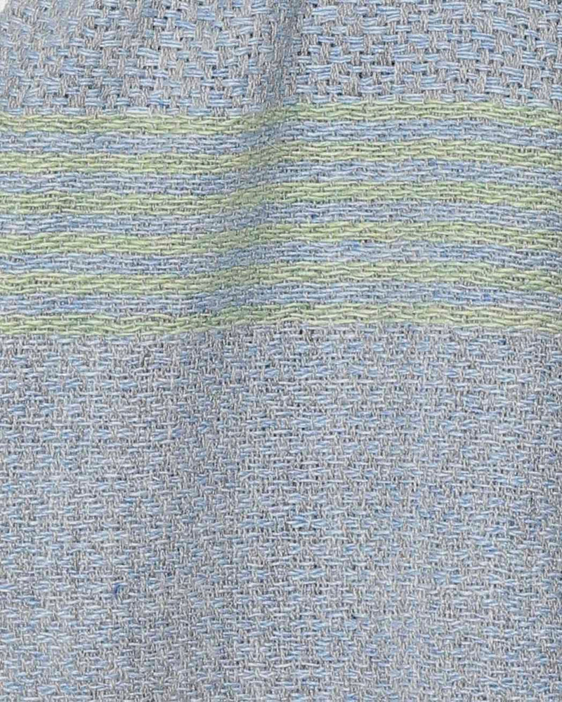 Herrenschal blau Wolle Baumwolle