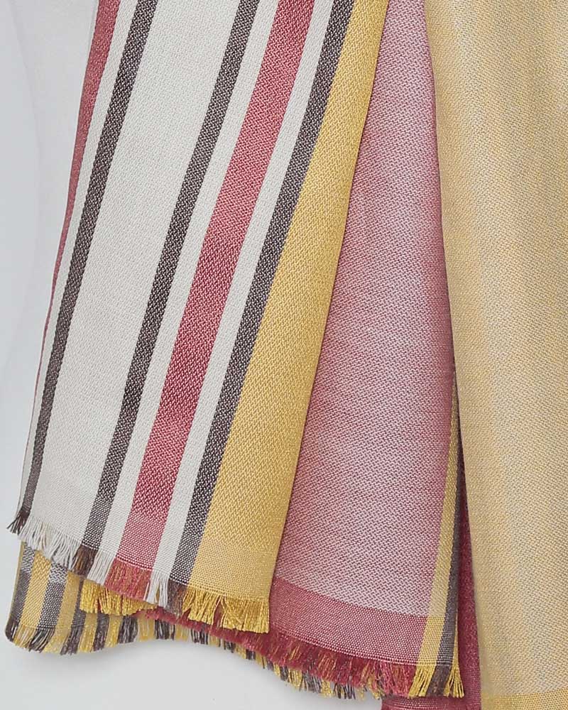 Damenschal rot gelb Seide