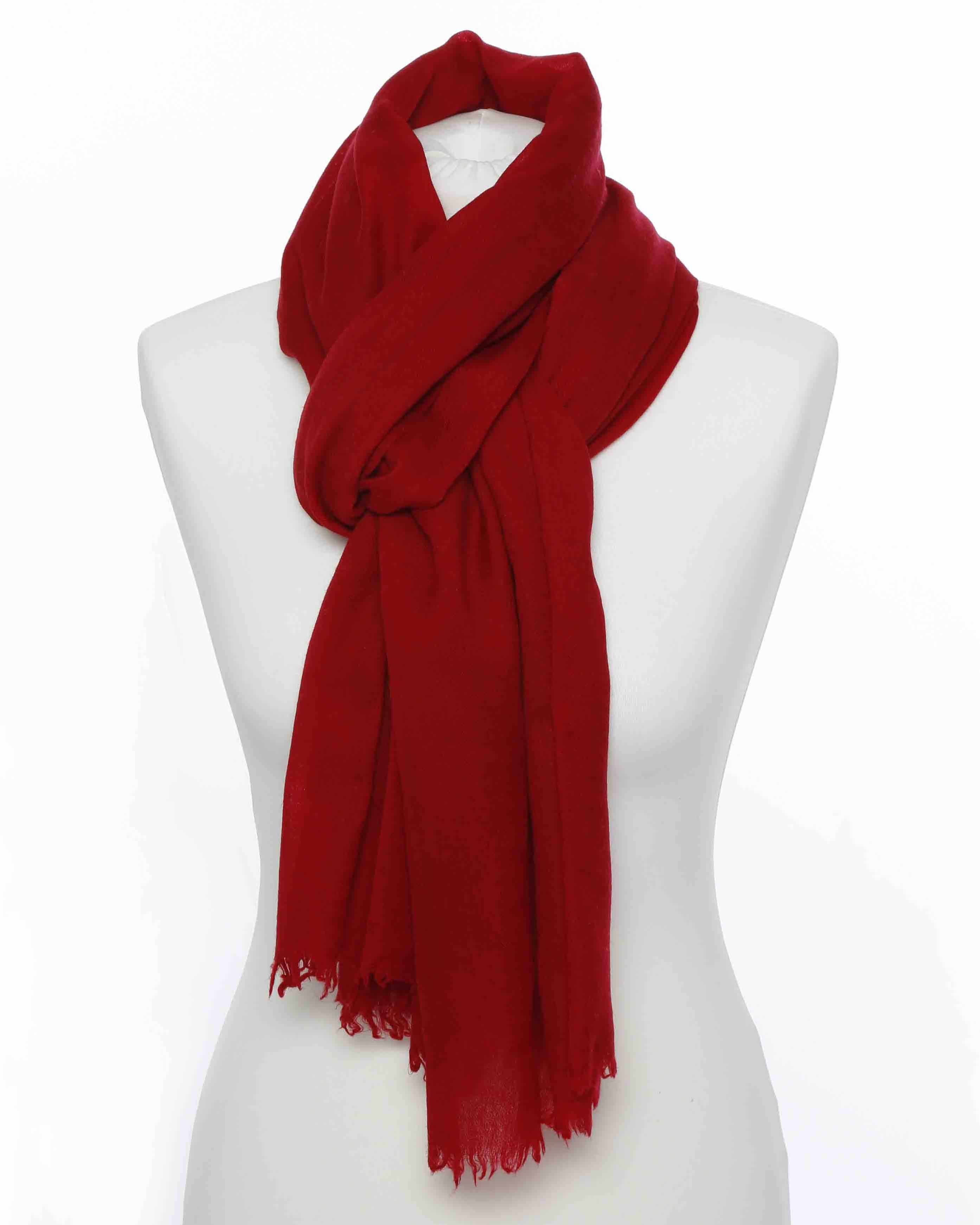 Damenschal rot einfarbig