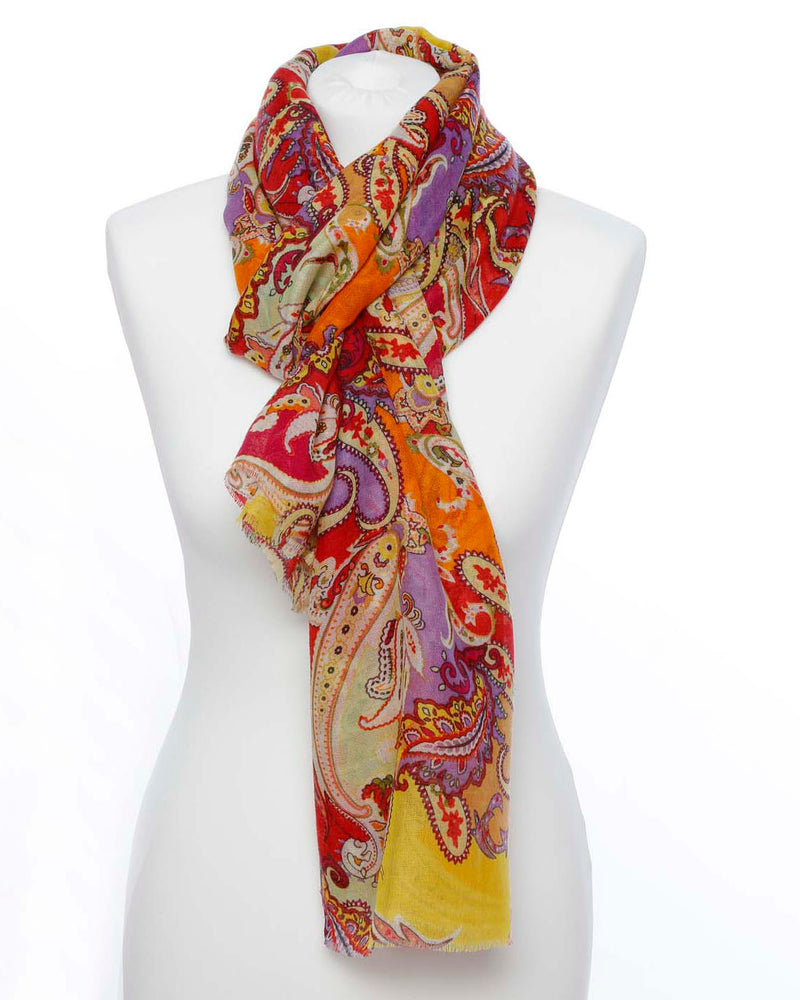 Damenschal Paisleymuster bunt