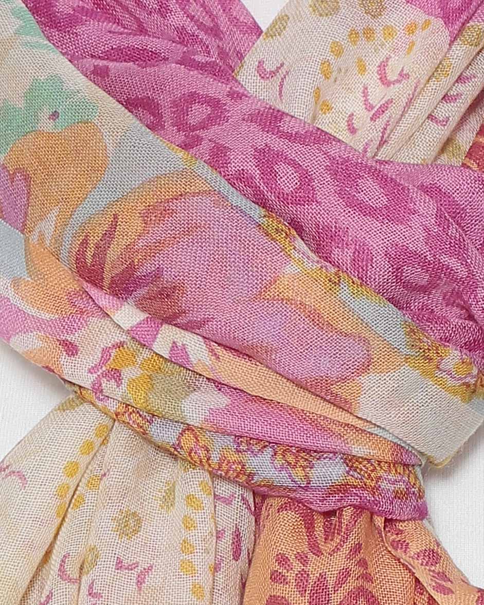 Damenschal pink bedruckt