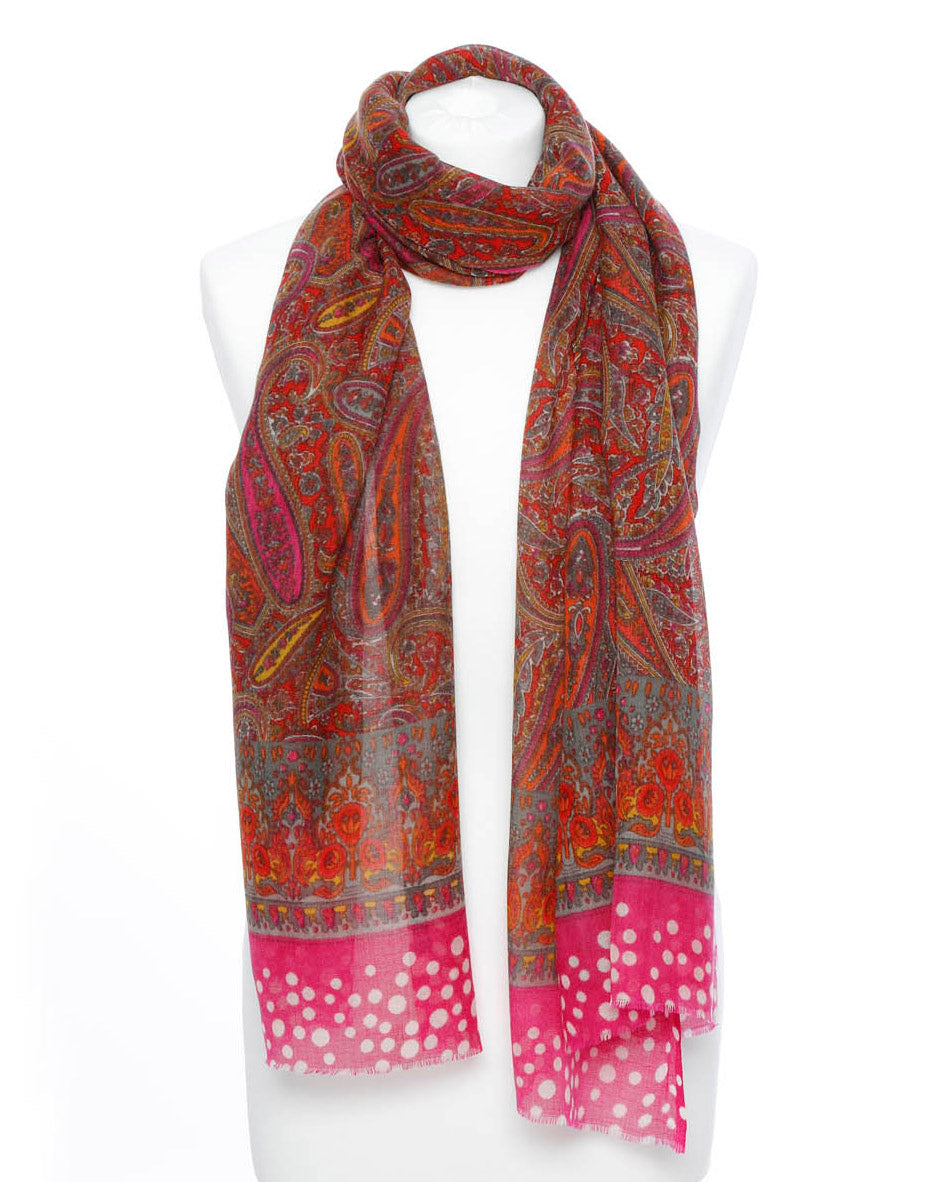 Damenschal pink Polkadots