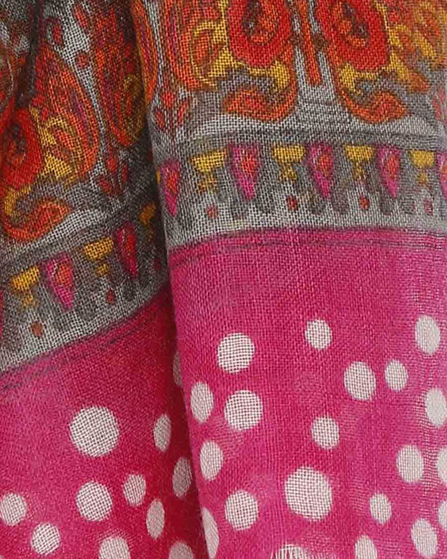 Damenschal pink Polkadots