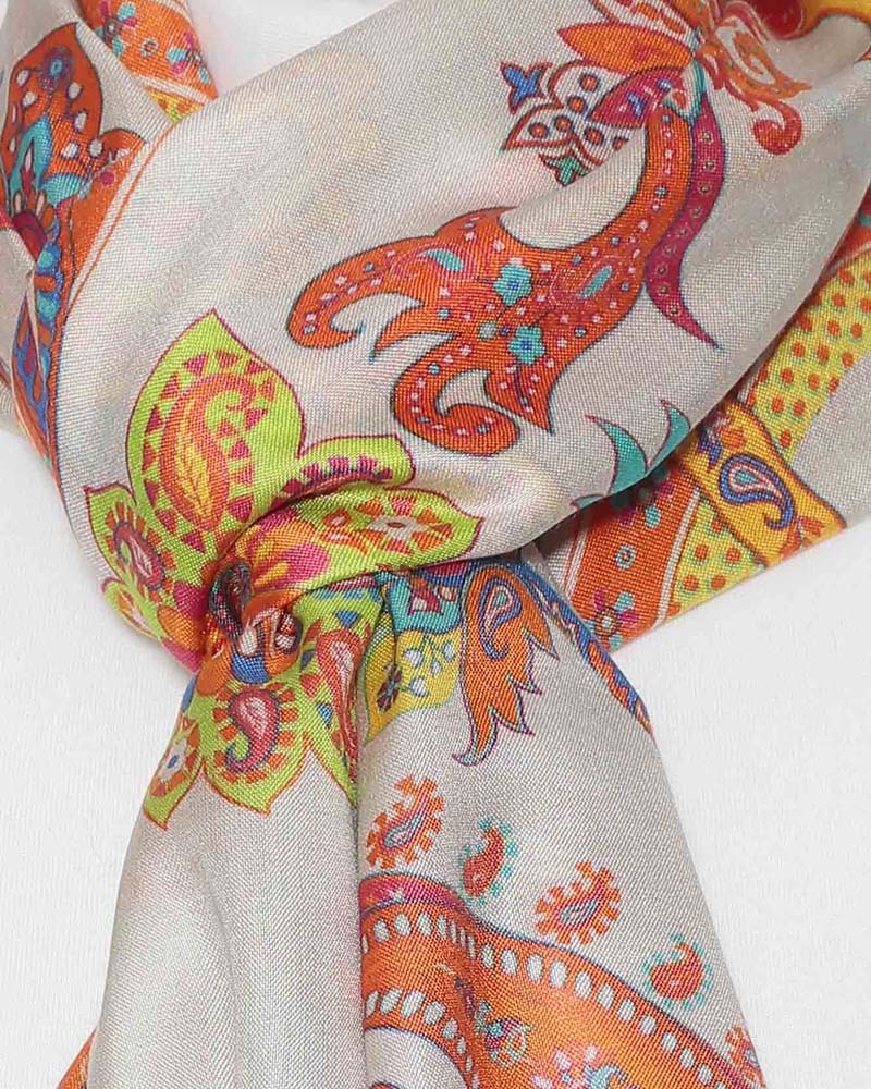 Damenschal Paisley bunt Seide