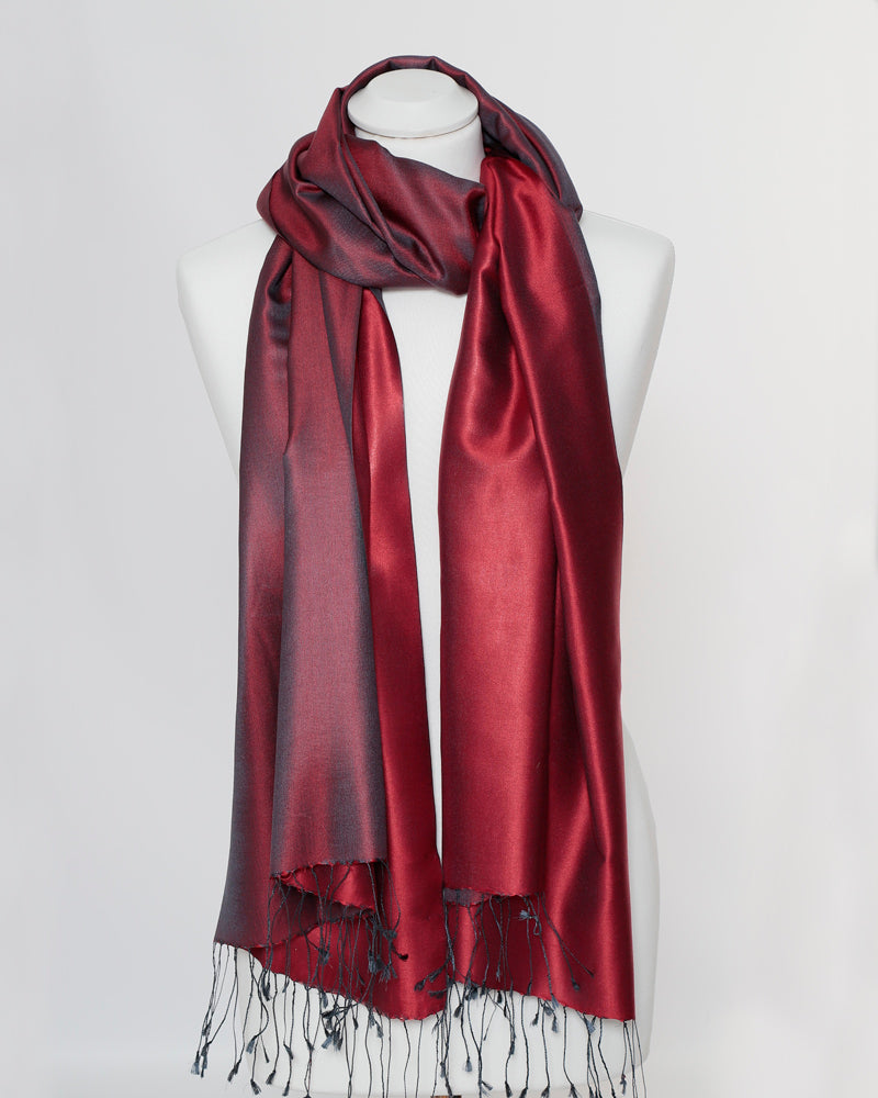Damenschal rot Seide