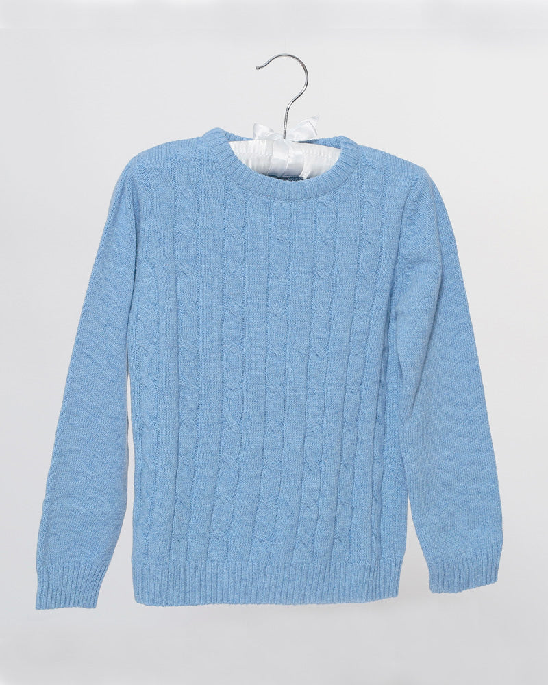 Unisex Pulli Blau Wolle
