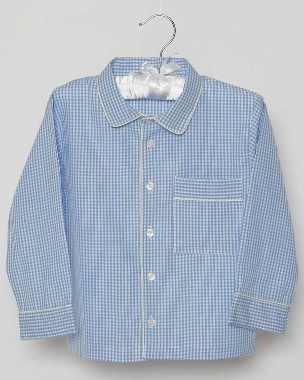 Jungen-Pyjama Blau Vichy